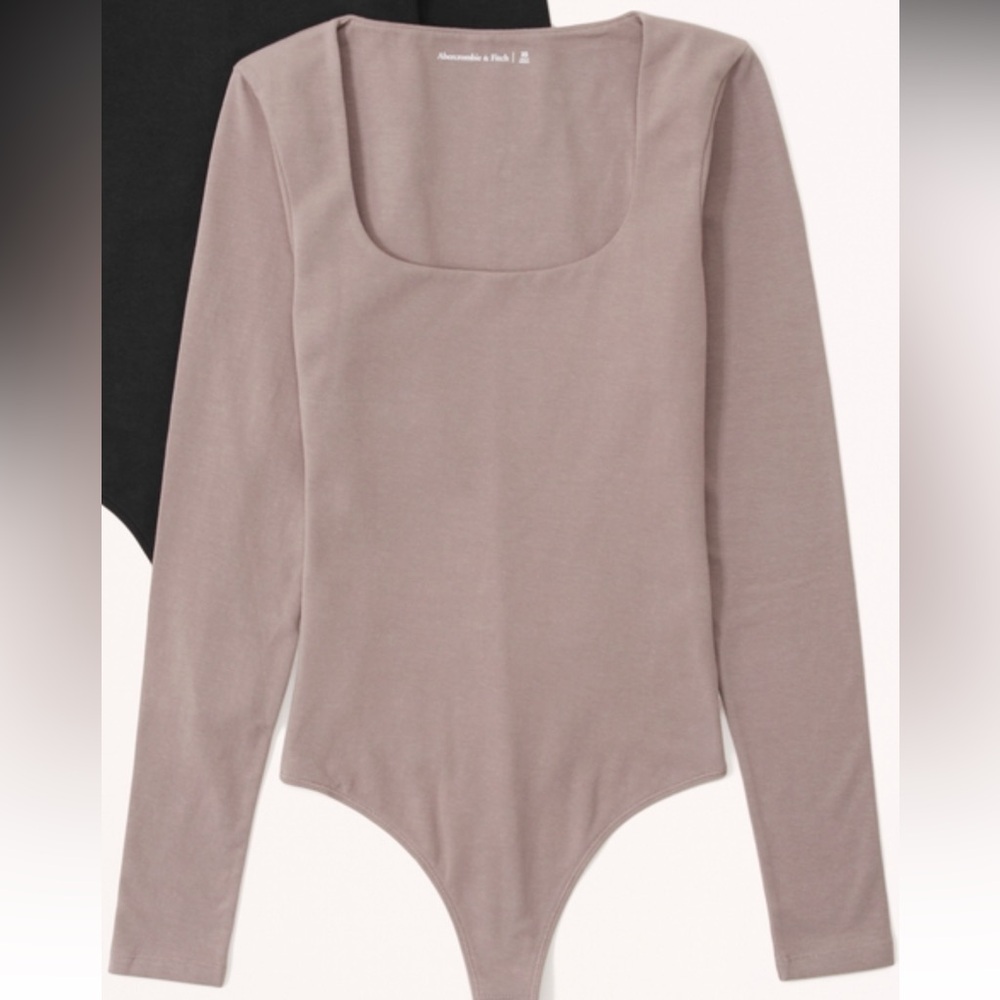 Abercrombie Square Neck Grey Bodysuit